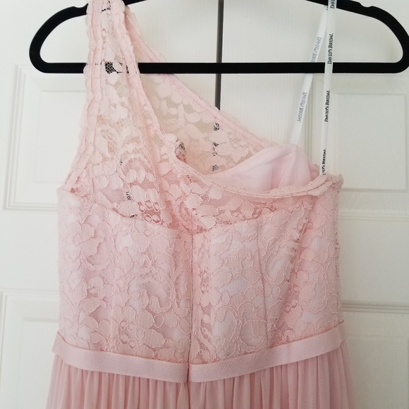 David's bridal one shoulder lace dress - Picture 5 of 9